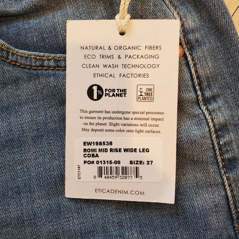 ÉTICA ! Romi Mid Rise Wide Leg - coba Denim(27) - Picture 4 of 17